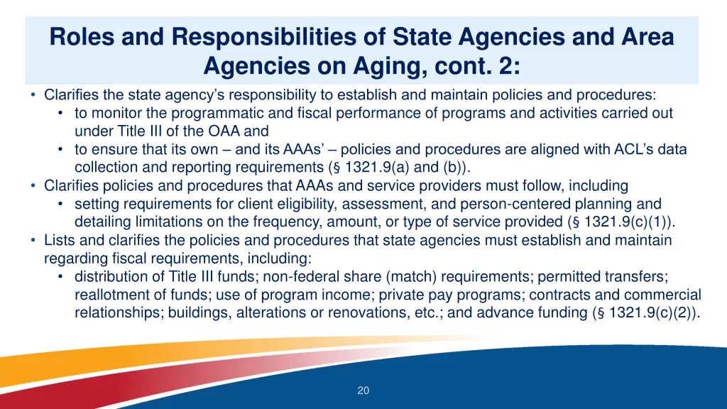 roles and responsibilities of state agencies 2