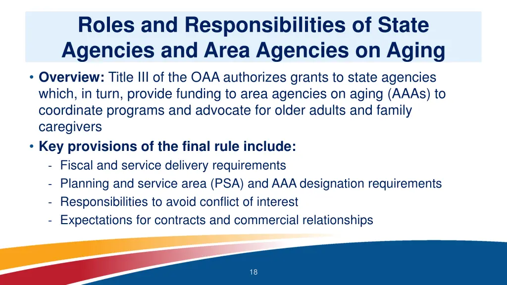 roles and responsibilities of state agencies