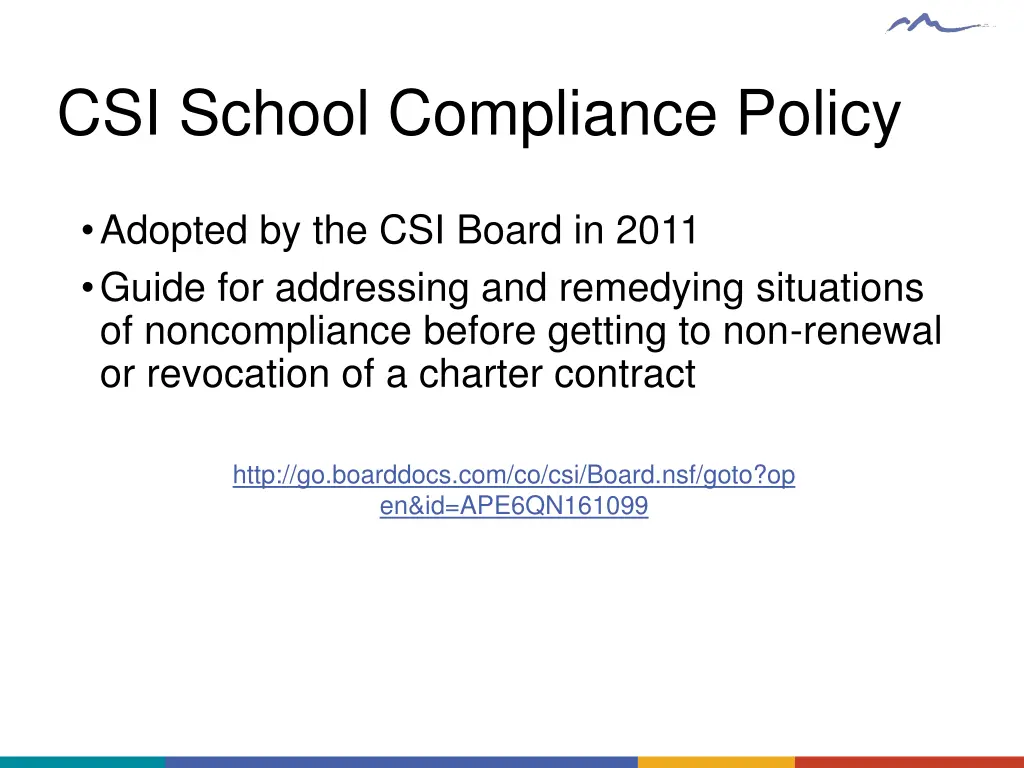 csi school compliance policy