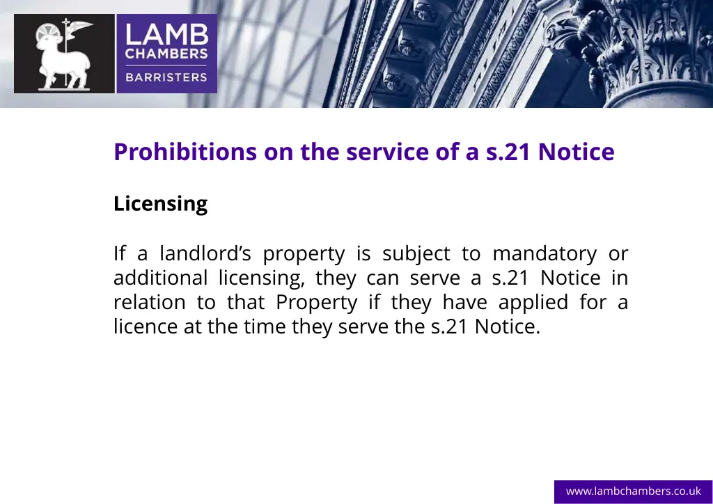 prohibitions on the service of a s 21 notice 10