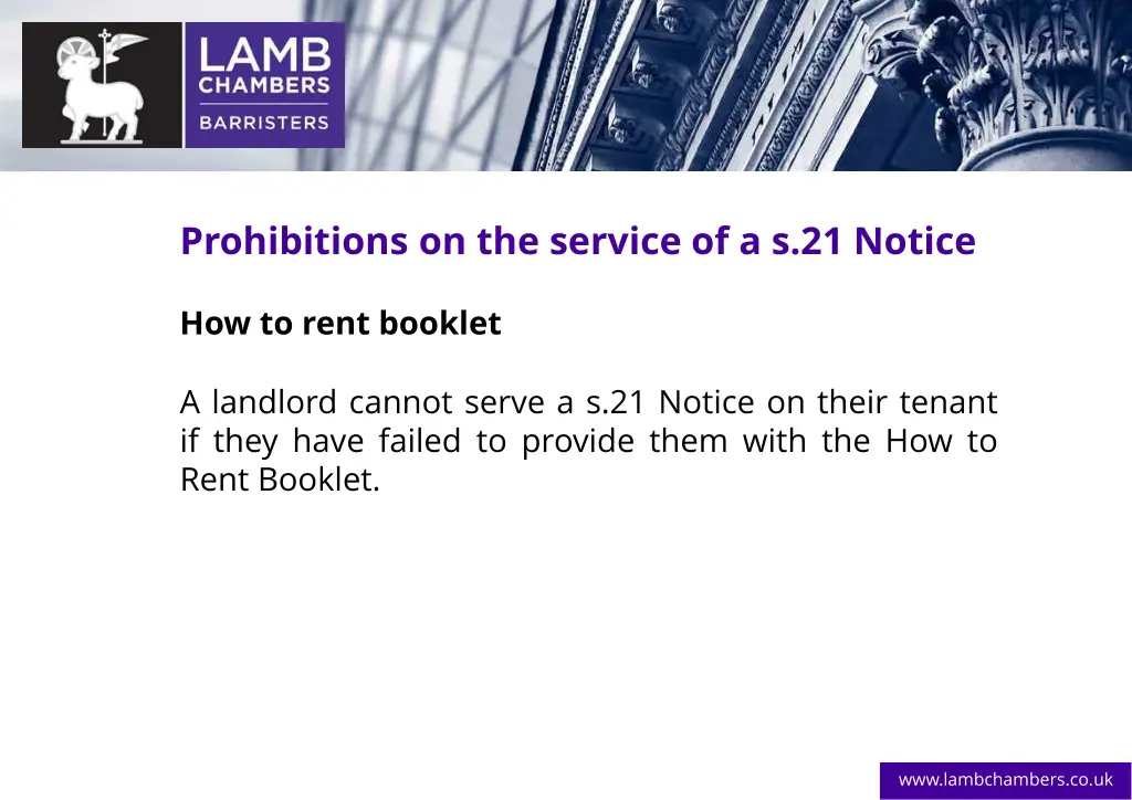 prohibitions on the service of a s 21 notice 18