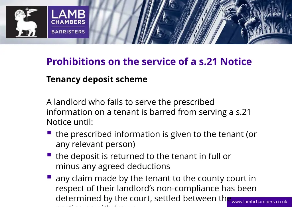 prohibitions on the service of a s 21 notice 2