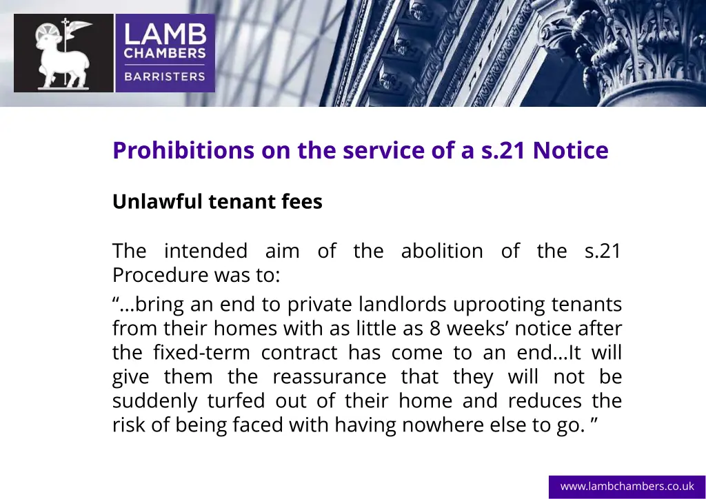 prohibitions on the service of a s 21 notice 20