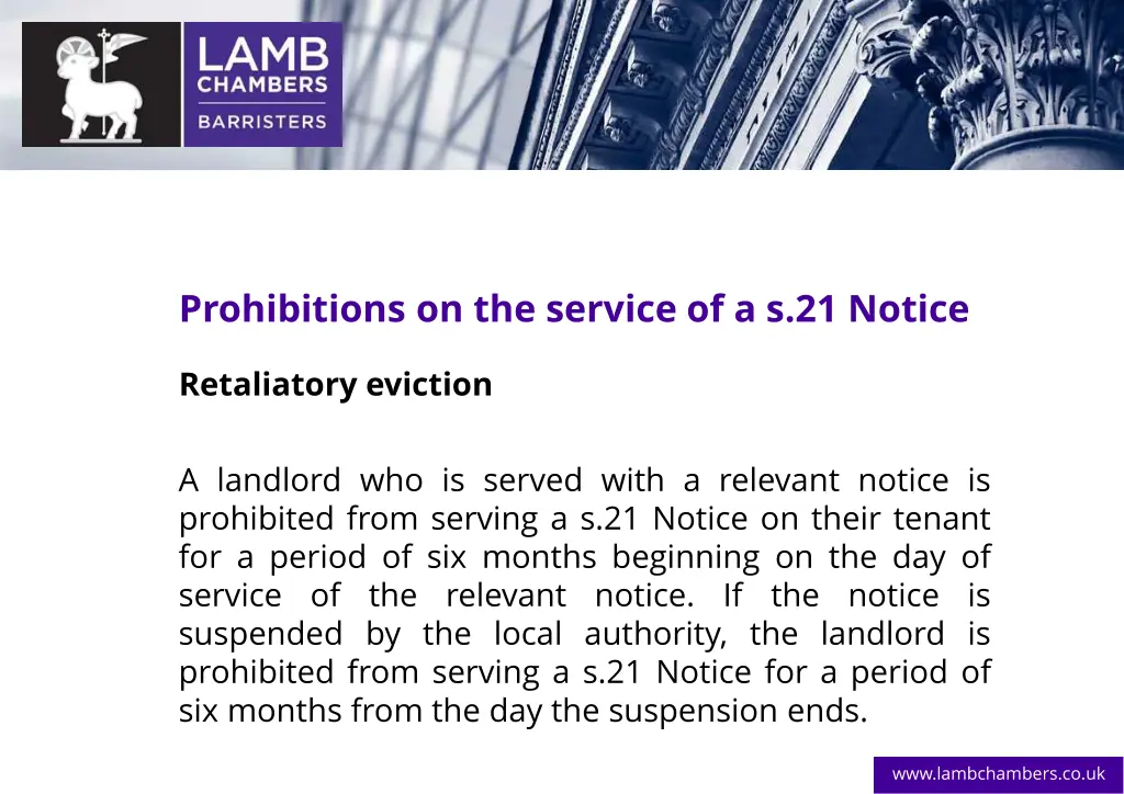 prohibitions on the service of a s 21 notice 5