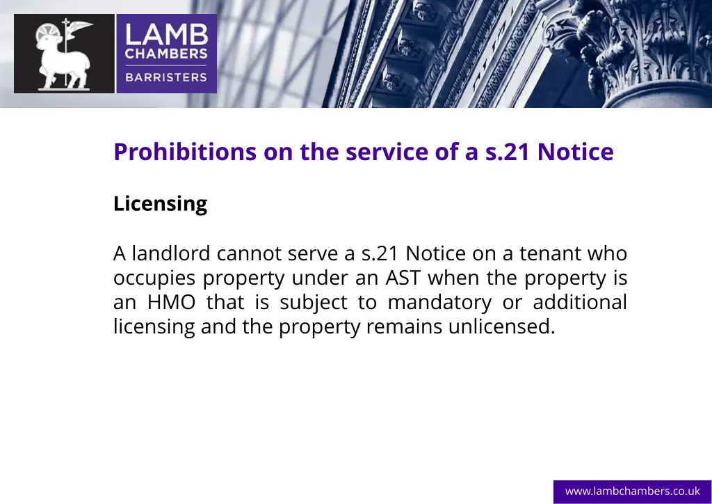 prohibitions on the service of a s 21 notice 9