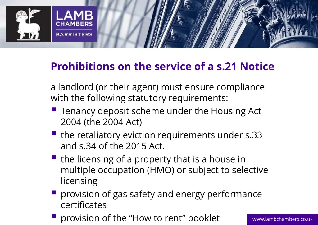 prohibitions on the service of a s 21 notice