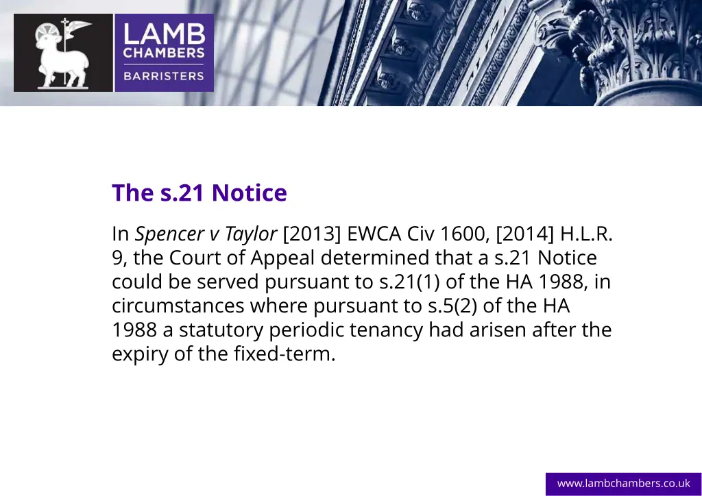 the s 21 notice 2