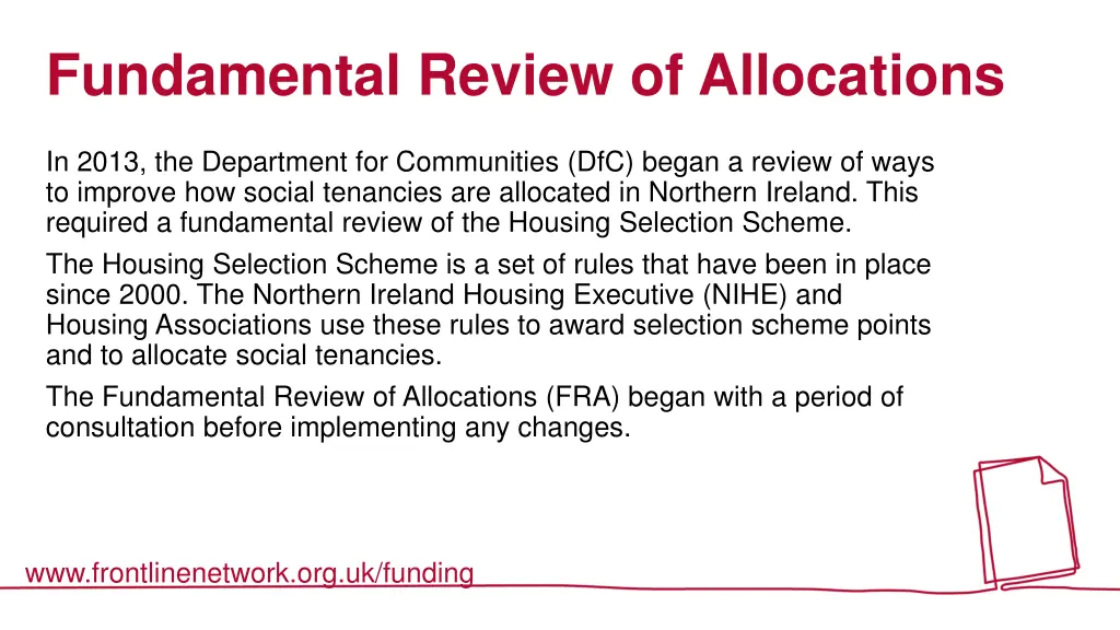 fundamental review of allocations