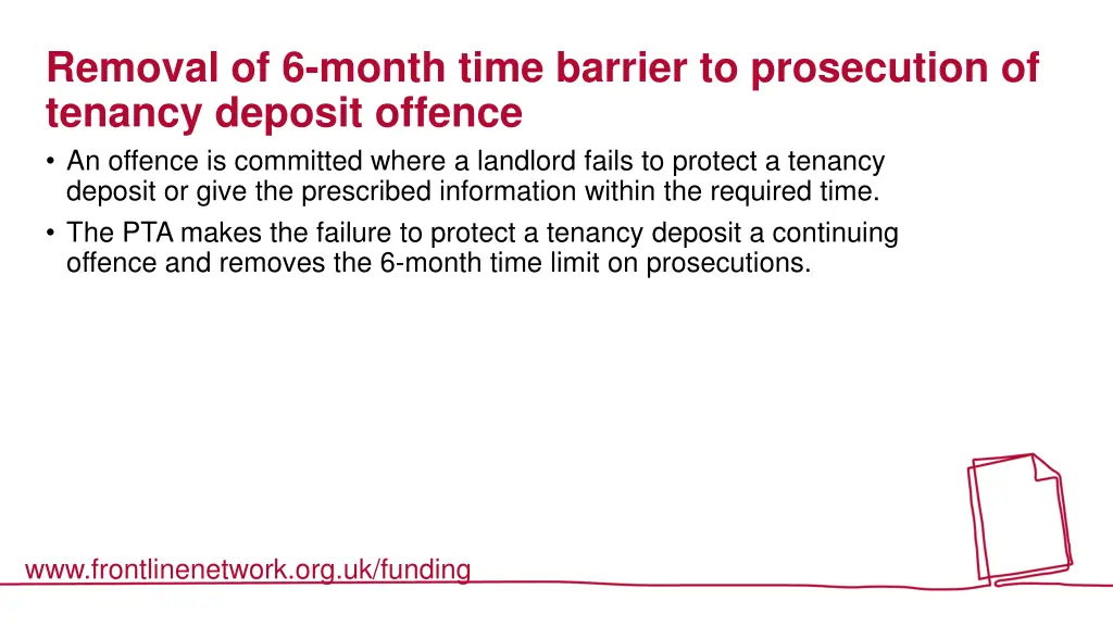 removal of 6 month time barrier to prosecution