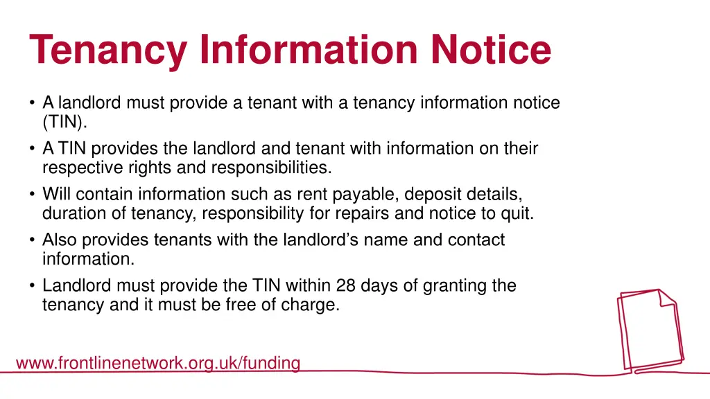 tenancy information notice