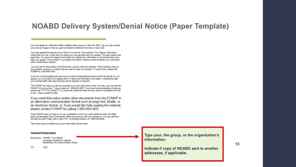 noabd delivery system denial notice paper template 1