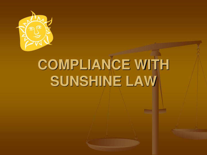 compliance with sunshine law