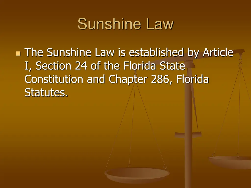 sunshine law