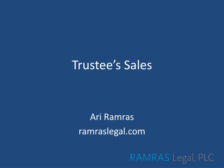 trustee s sales