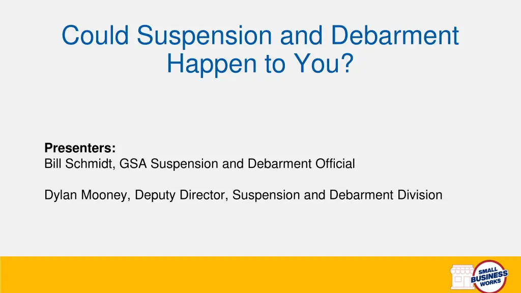 could suspension and debarment happen to you