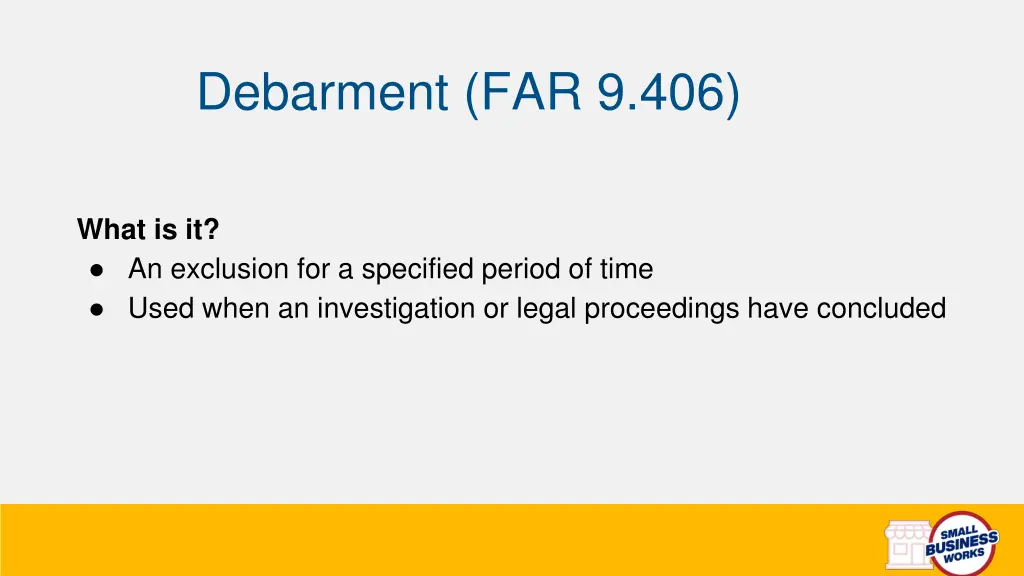 debarment far 9 406