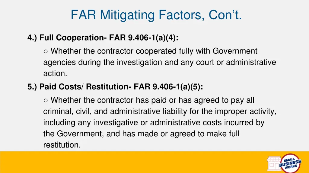 far mitigating factors con t 1