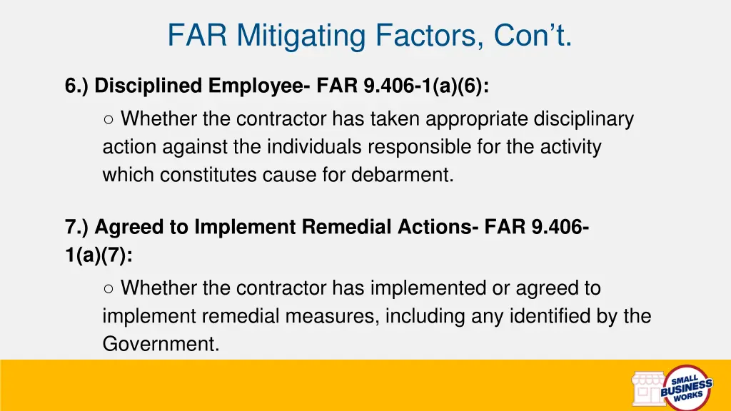 far mitigating factors con t 2