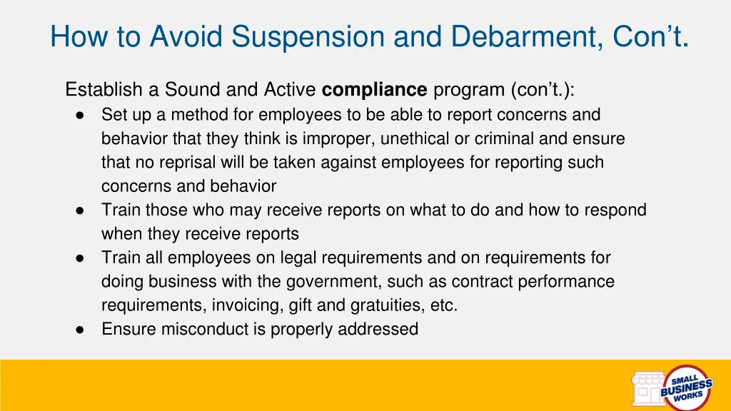 how to avoid suspension and debarment con t 2