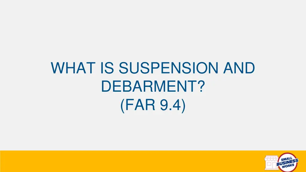 what is suspension and debarment far 9 4