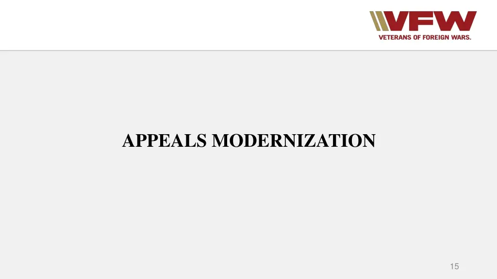 appeals modernization