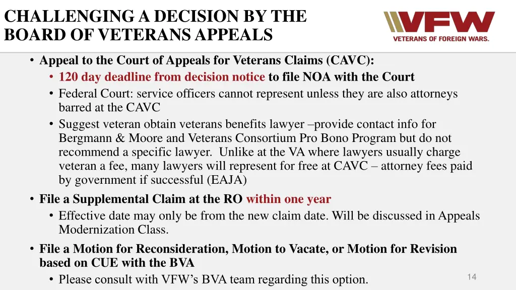 challenging a decision by the board of veterans