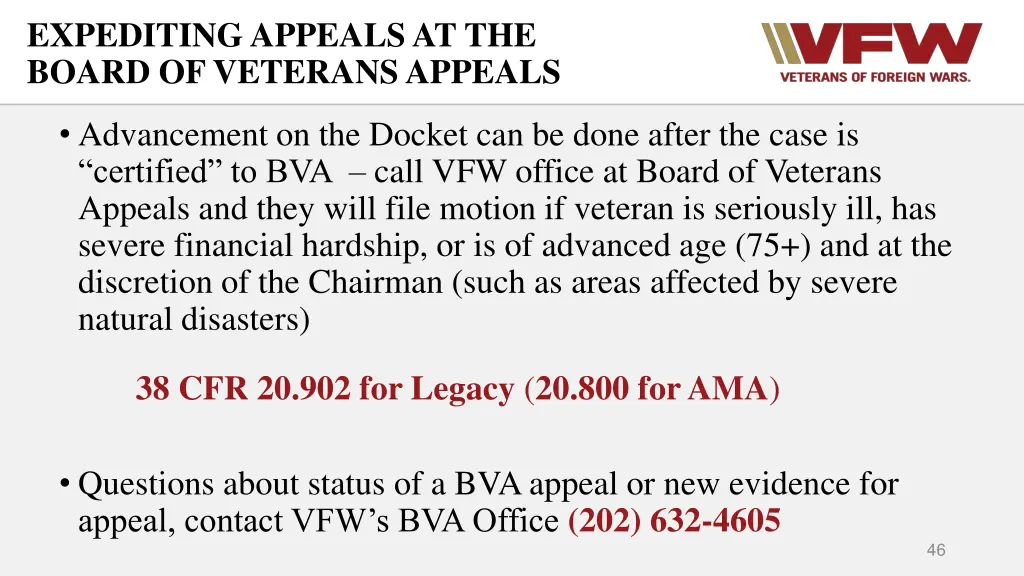 expediting appeals at the board of veterans