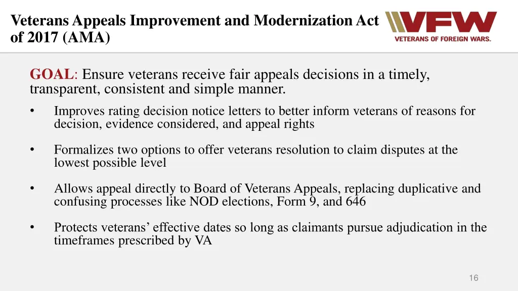 veterans appeals improvement and modernization