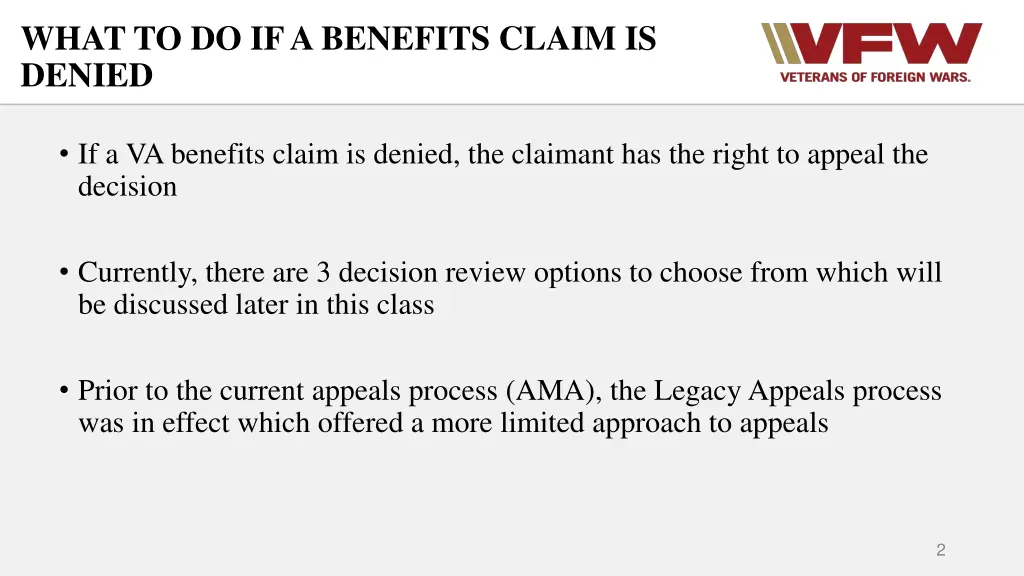 what to do if a benefits claim is denied