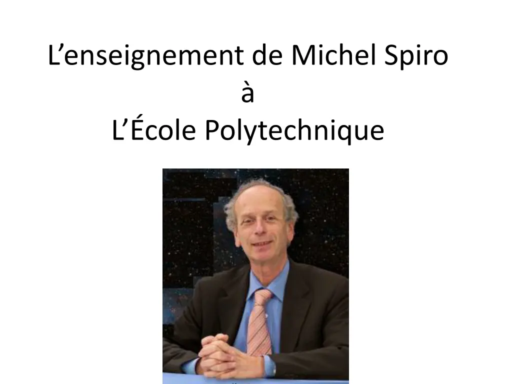 l enseignement de michel spiro l cole