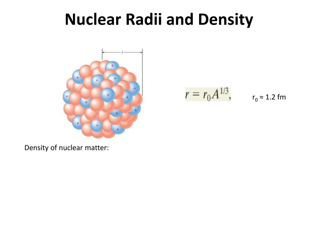 nuclear radii and density