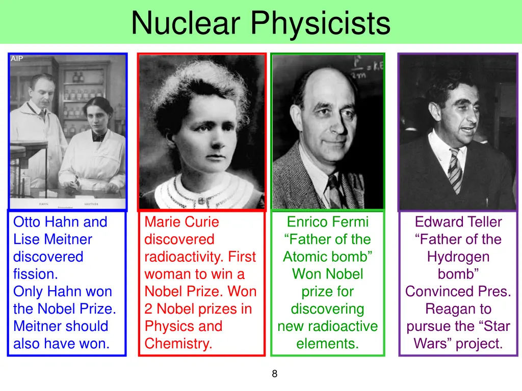 nuclear physicists