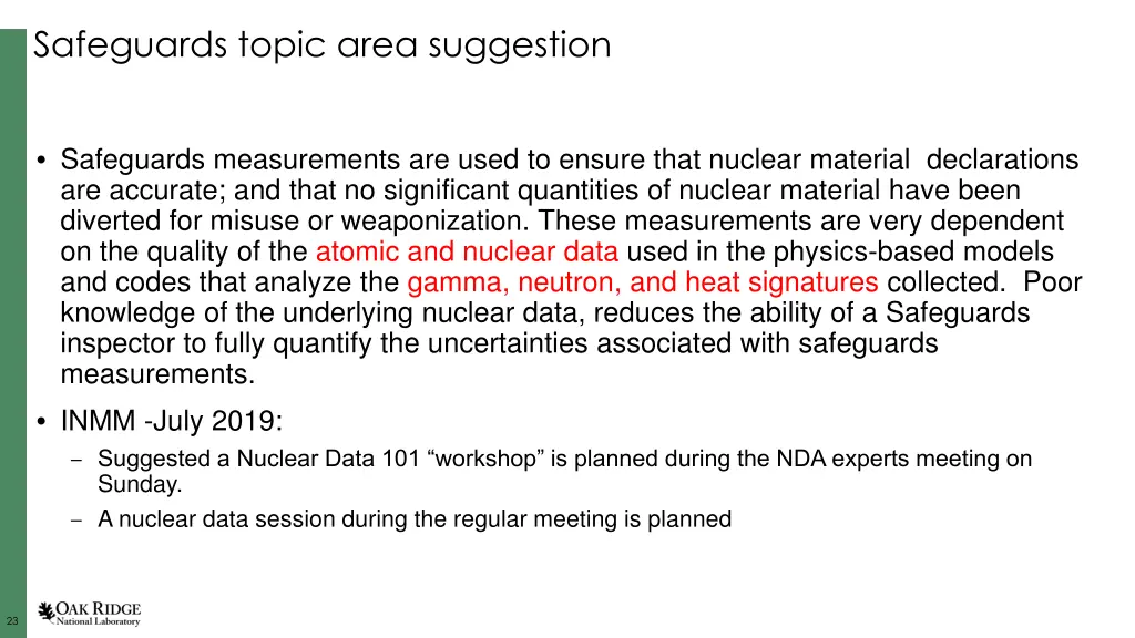 safeguards topic area suggestion