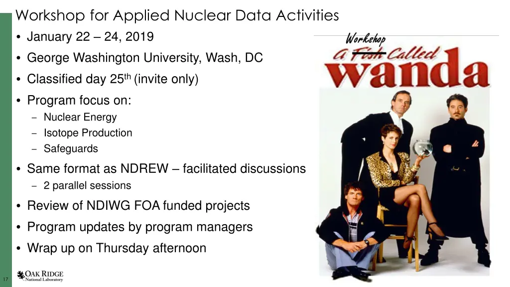 workshop for applied nuclear data activities