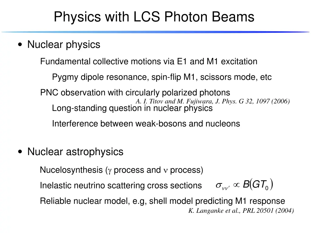 physics with lcs photon beams