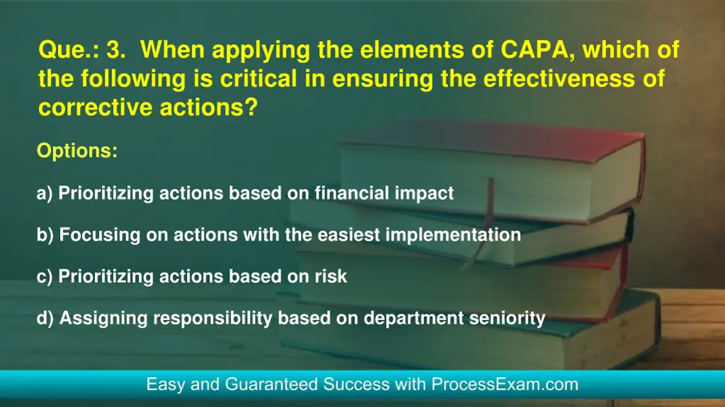 que 3 when applying the elements of capa which