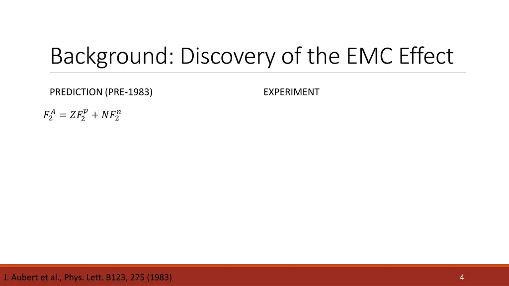 background discovery of the emc effect