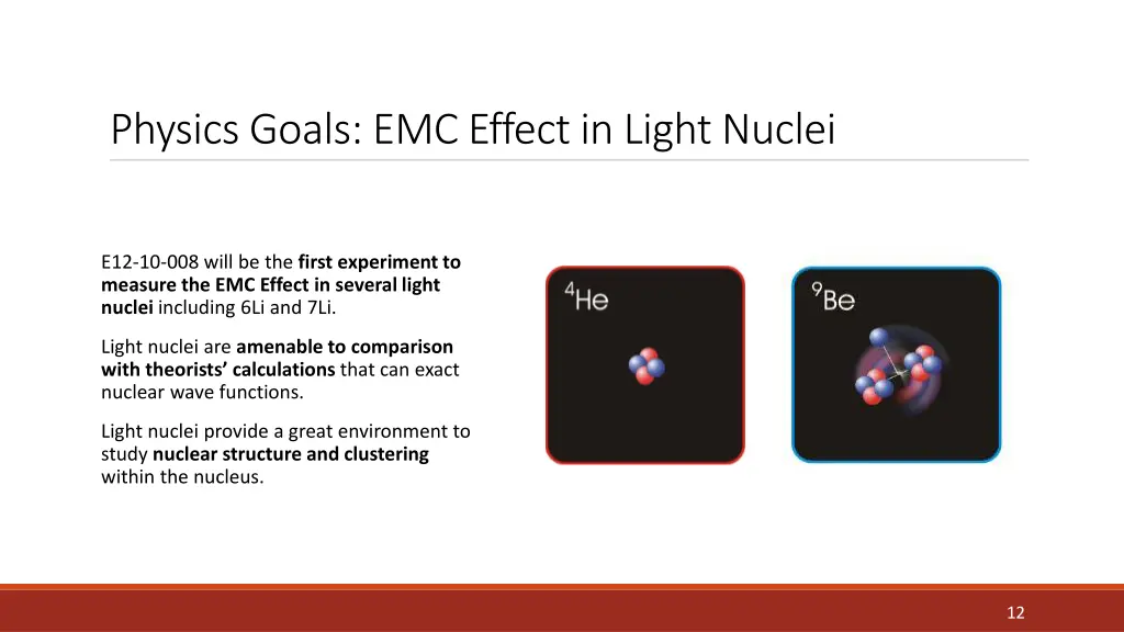 physics goals emc effect in light nuclei 1