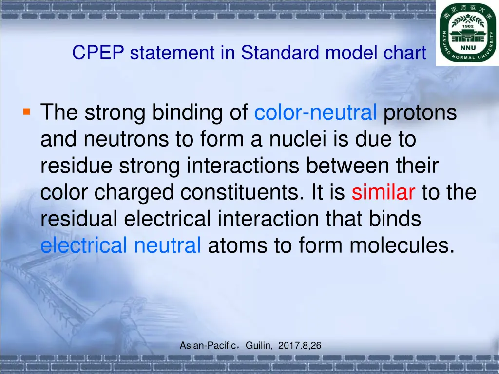 cpep statement in standard model chart