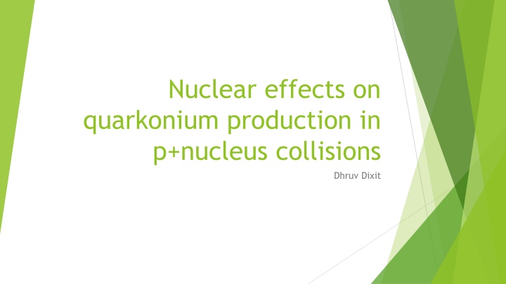 nuclear effects on quarkonium production