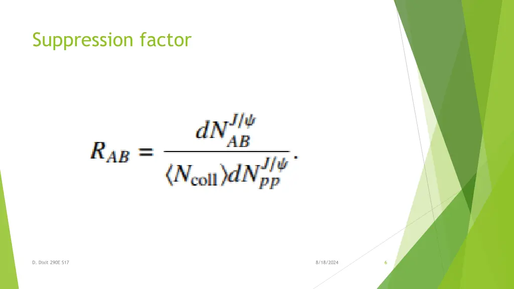 suppression factor