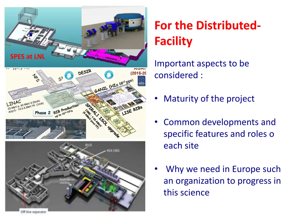 for the distributed facility