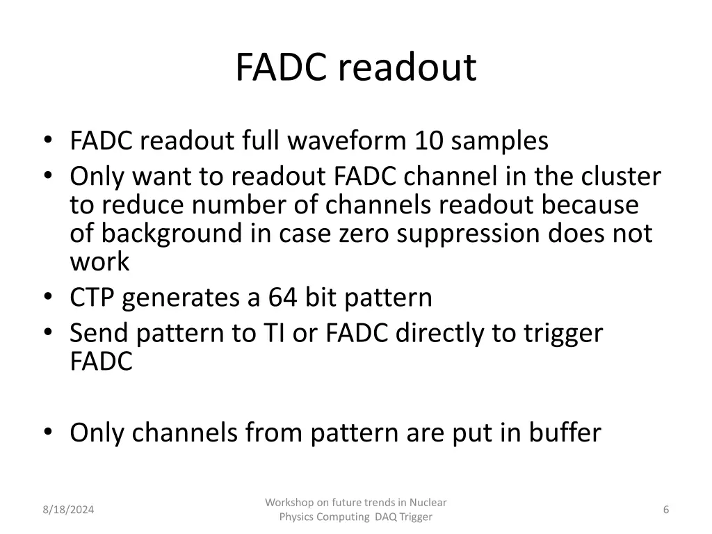 fadc readout