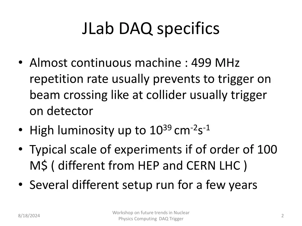 jlab daq specifics