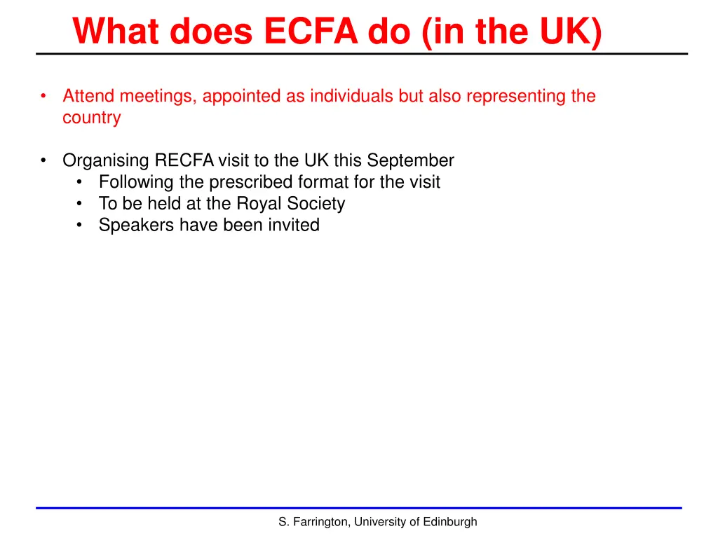 what does ecfa do in the uk