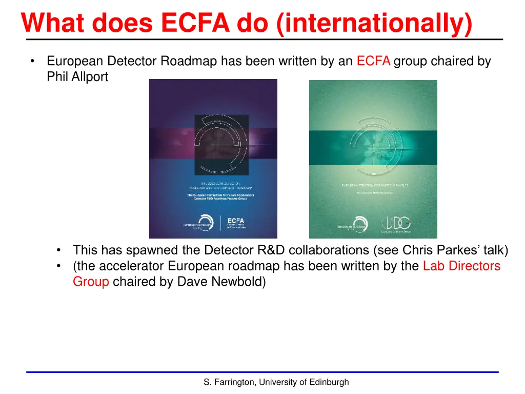 what does ecfa do internationally 1