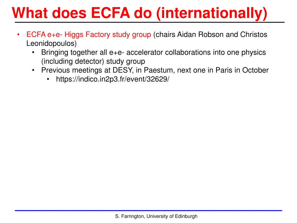 what does ecfa do internationally 2