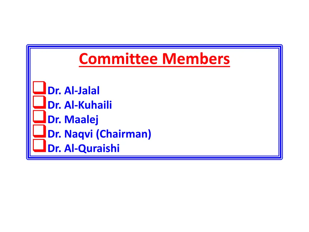 committee members