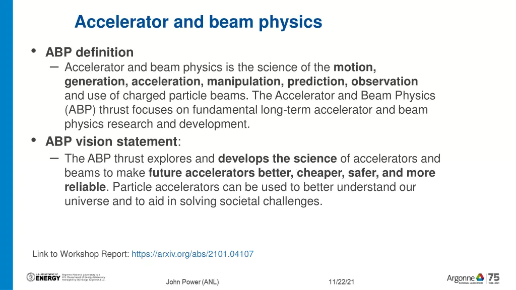 accelerator and beam physics