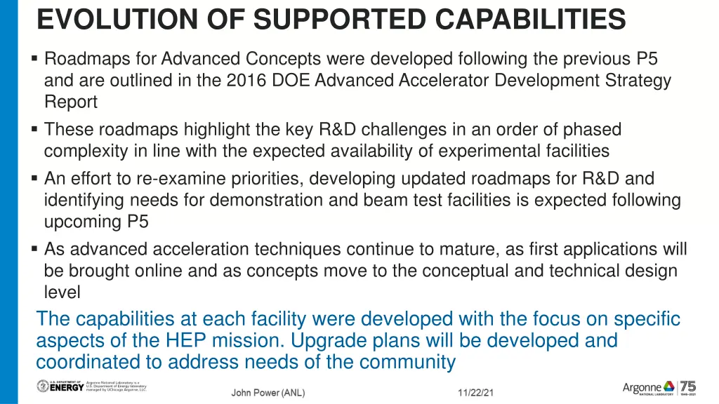 evolution of supported capabilities